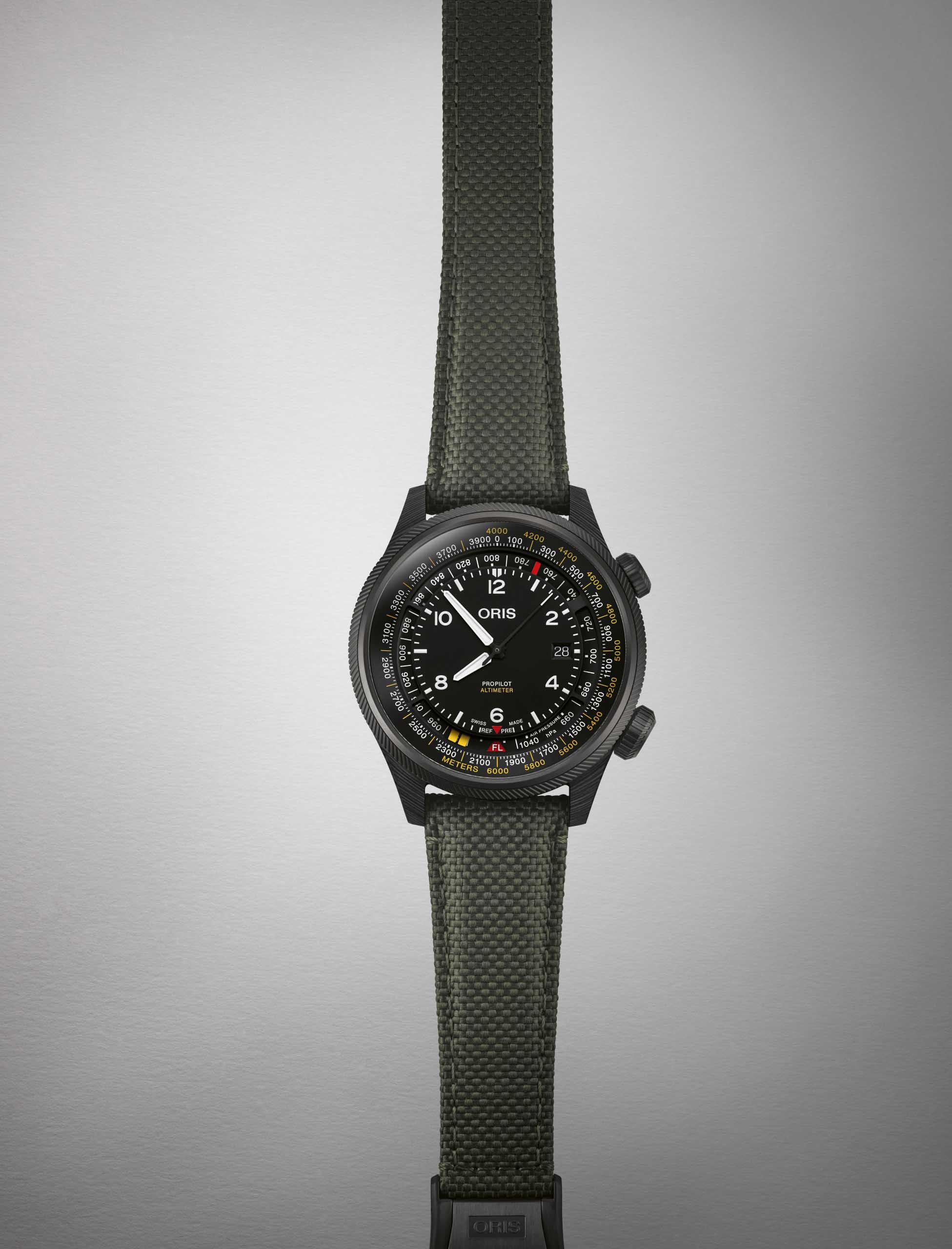 Оригинальные часы Oris Oris Propilot Altimer 01 793 7775 8764-Set механические калибр механизма 793 общий вид